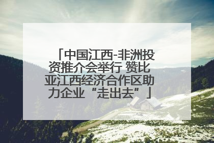 中国江西-非洲投资推介会举行 赞比亚江西经济合作区助力企业“走出去”